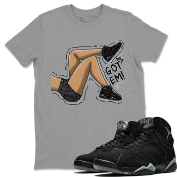 Air Jordan 7 Chambray shirt to match jordans Got Em Legs sneaker tees AJ7 Chambray SNRT Sneaker Release Tees Unisex Heather Grey 1 T-Shirt