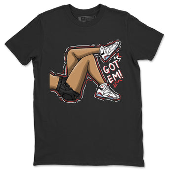 Air Jordan 7 White Infrared shirt to match jordans Got Em Legs sneaker tees White Infrared 7s SNRT Sneaker Release Tees Unisex Black 2 T-Shirt