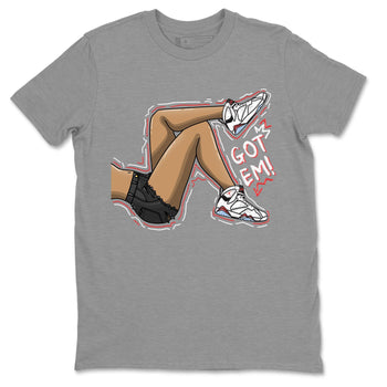 Air Jordan 7 White Infrared shirt to match jordans Got Em Legs sneaker tees White Infrared 7s SNRT Sneaker Release Tees Unisex Heather Grey 2 T-Shirt