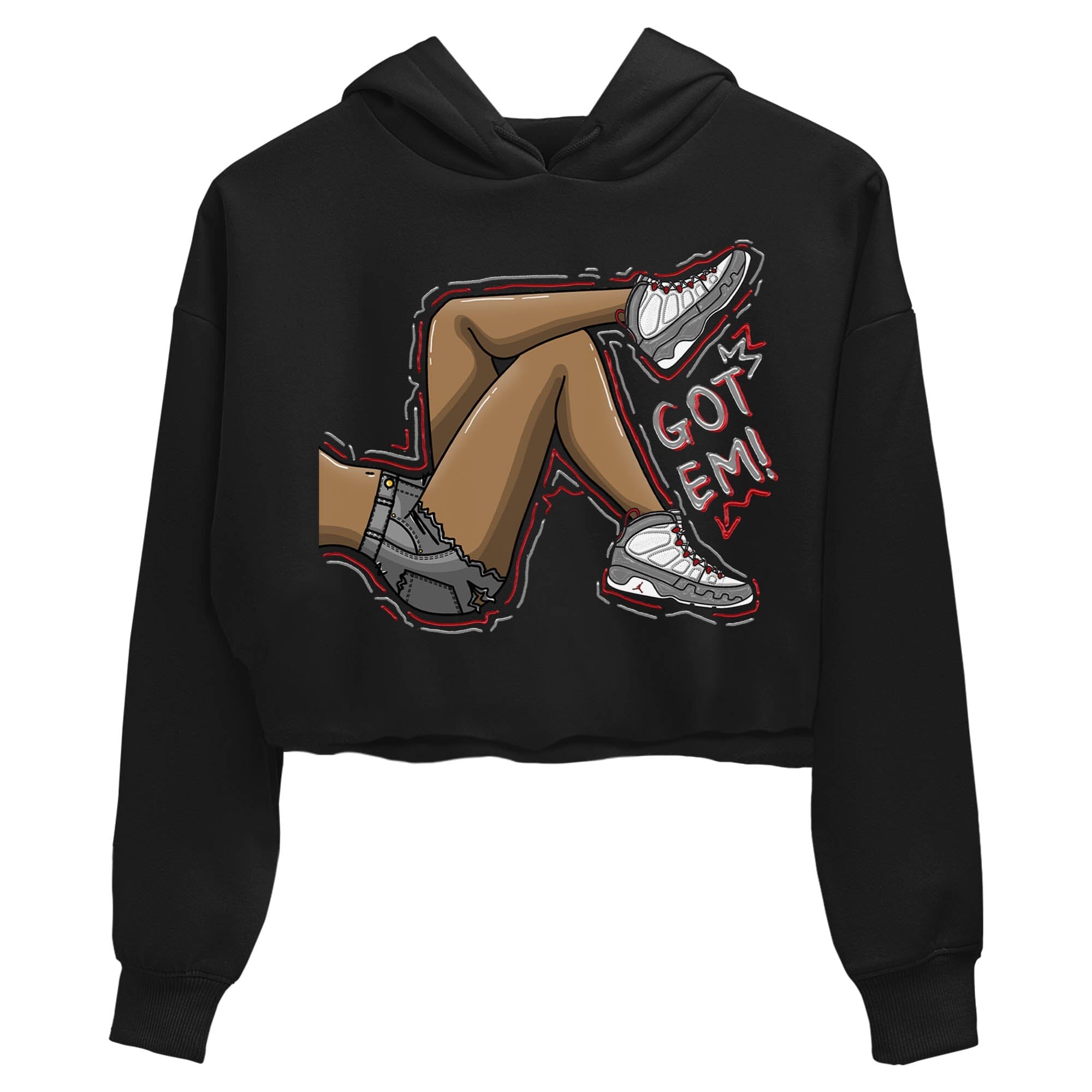 Jordan 9 Fire Red Sneaker Match Tees Got Em Legs Sneaker Tees Jordan 9 Fire Red Sneaker Release Tees Women's Shirts