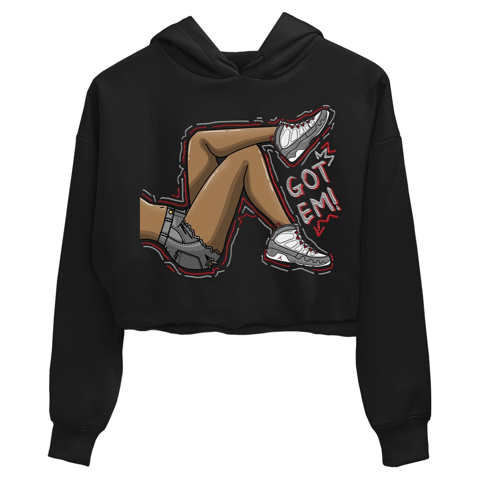 Jordan 9 Fire Red Sneaker Match Tees Got Em Legs Sneaker Tees Jordan 9 Fire Red Sneaker Release Tees Women's Shirts