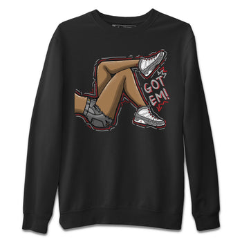 Jordan 9 Fire Red Sneaker Match Tees Got Em Legs Sneaker Tees Jordan 9 Fire Red Sneaker Release Tees Unisex Shirts
