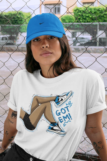 Jordan 1 Travis Scott Fragment Sneaker Match Tees Got Em Legs Sneaker Tees Jordan 1 Travis Scott Fragment Sneaker Release Tees Unisex Shirts