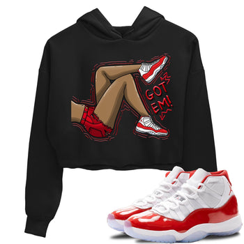 Jordan 11 Cherry Sneaker Match Tees Got Em Legs Sneaker Tees Jordan 11 Cherry Sneaker Release Tees Women's Shirts