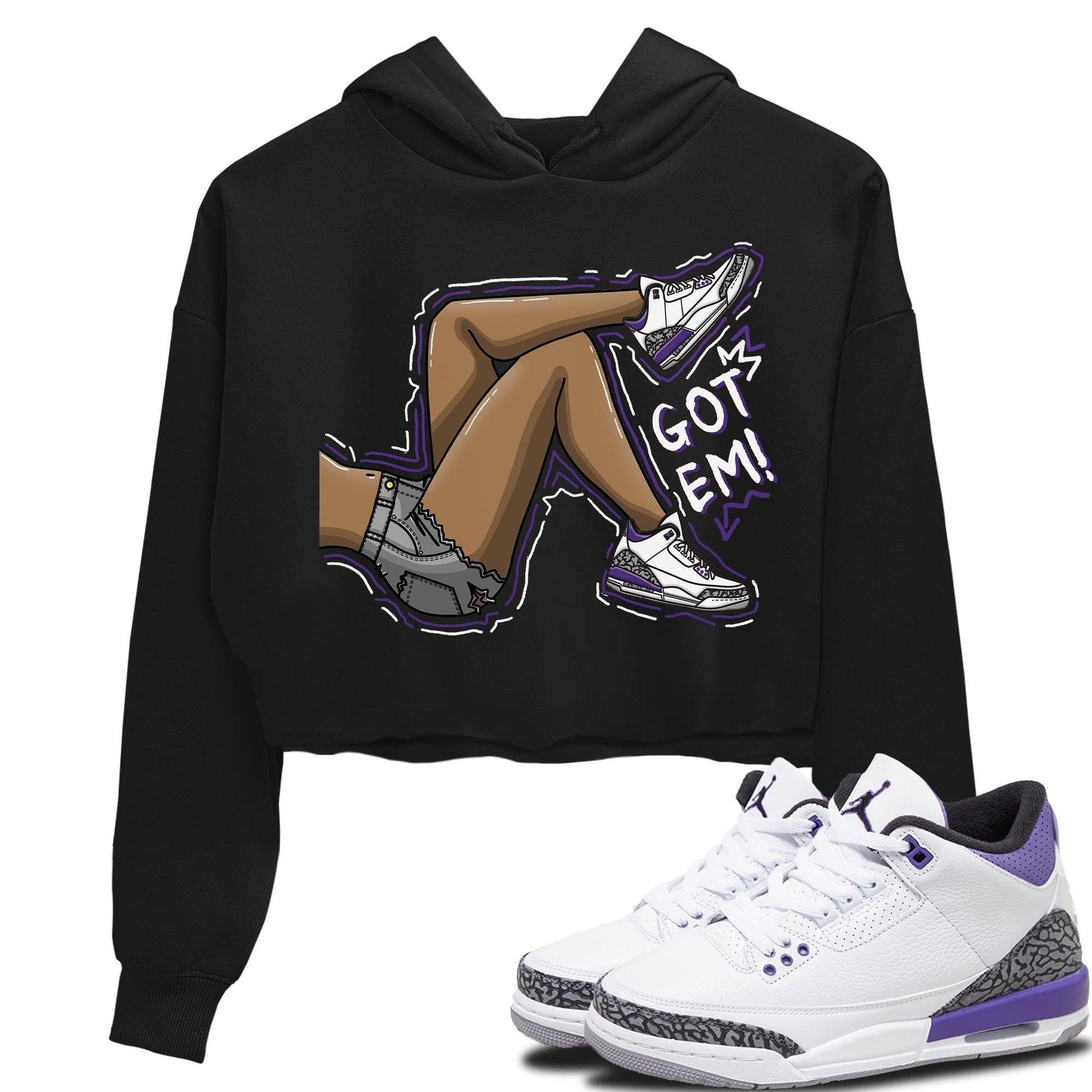 Jordan 3 Dark Iris Sneaker Match Tees Got Em Legs Sneaker Tees Jordan 3 Dark Iris Sneaker Release Tees Women's Shirts