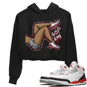Jordan 3 Fire Red Sneaker Match Tees Got Em Legs Sneaker Tees Jordan 3 Fire Red Sneaker Release Tees Women's Shirts