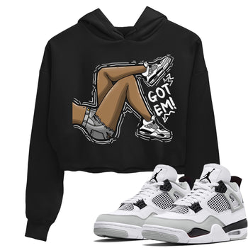 Jordan 4 Military Black Sneaker Match Tees Got Em Legs Sneaker Tees Jordan 4 Military Black Sneaker Release Tees Women's Shirts