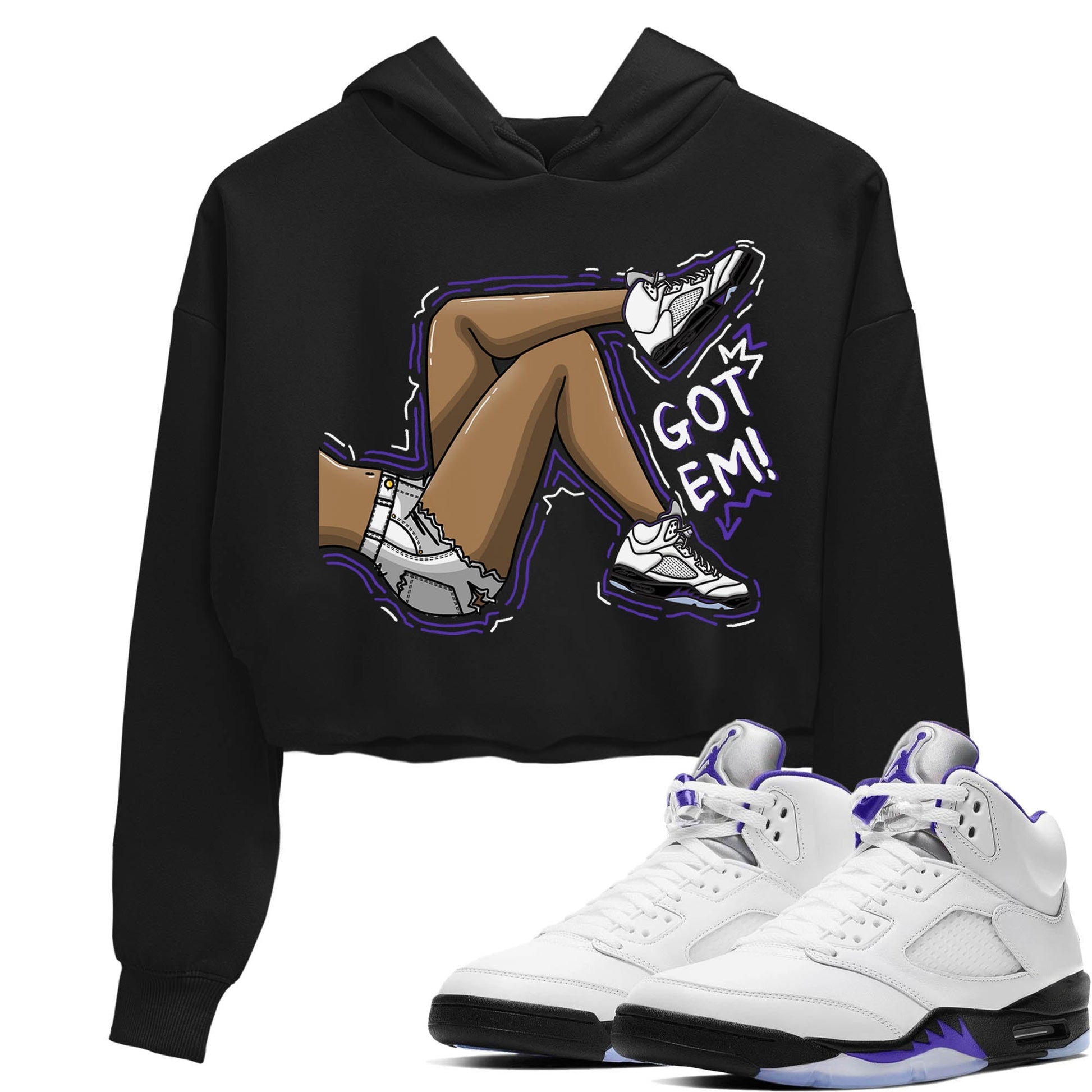 Jordan 5 Concord Sneaker Match Tees Got Em Legs Sneaker Tees Jordan 5 Concord Sneaker Release Tees Women's Shirts