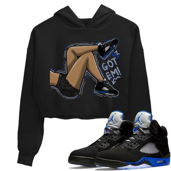 Jordan 5 Racer Blue Sneaker Match Tees Got Em Legs Sneaker Tees Jordan 5 Racer Blue Sneaker Release Tees Women's Shirts