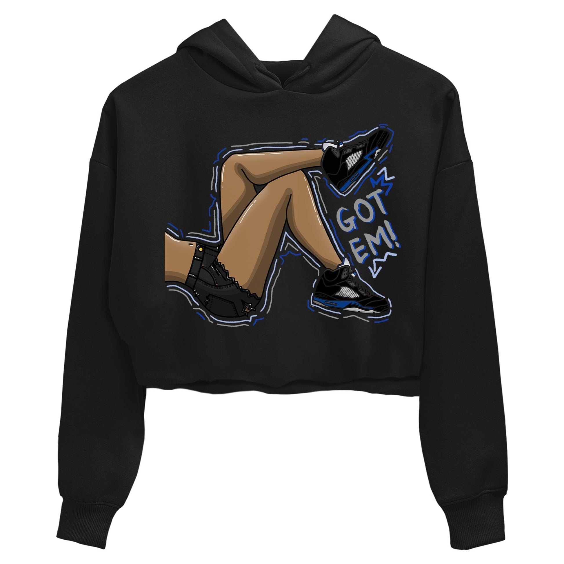 Jordan 5 Racer Blue Sneaker Match Tees Got Em Legs Sneaker Tees Jordan 5 Racer Blue Sneaker Release Tees Women's Shirts