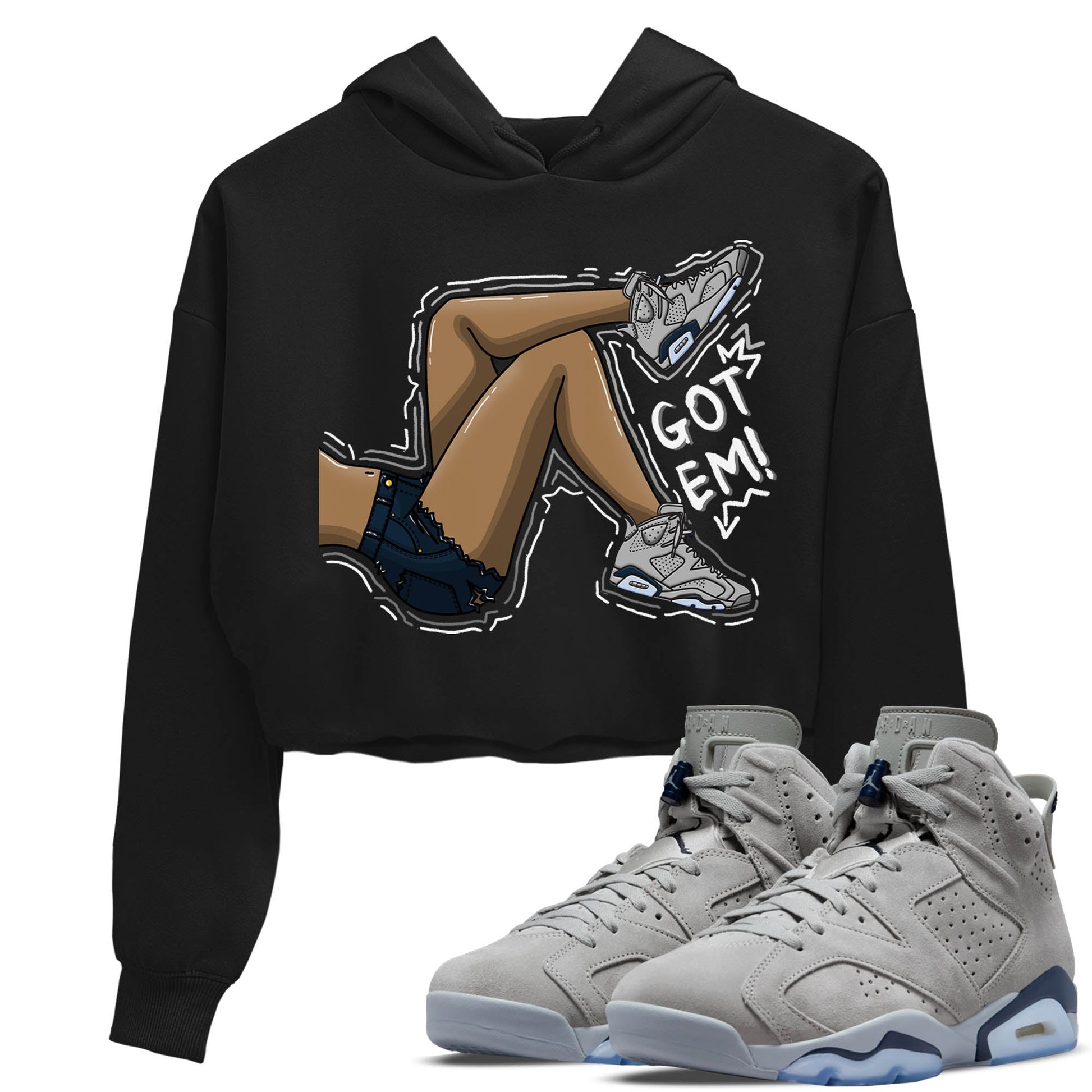 Jordan 6 Georgetown Sneaker Match Tees Got Em Legs Sneaker Tees Jordan 6 Georgetown Sneaker Release Tees Women's Shirts