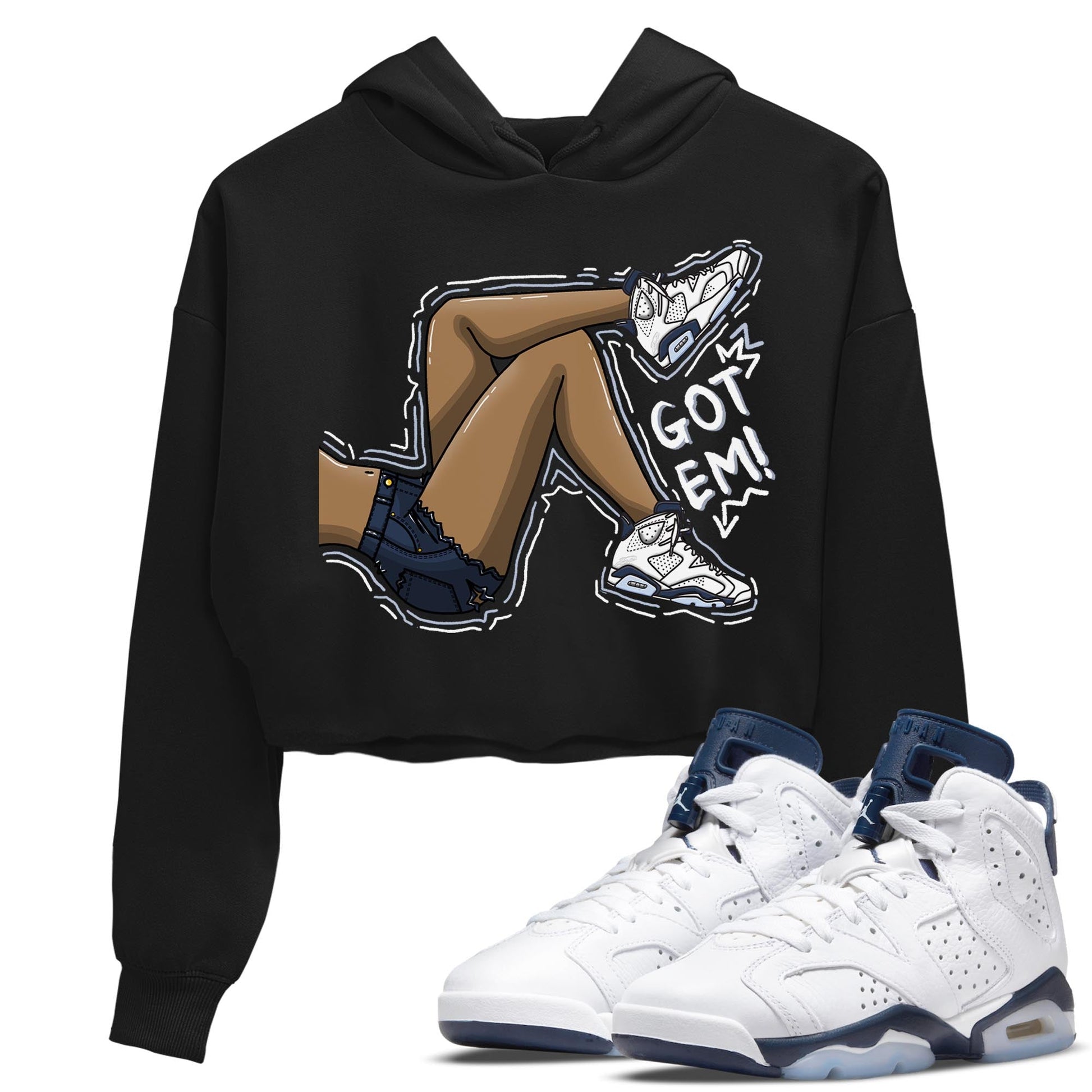 Jordan 6 Midnight Navy Sneaker Match Tees Got Em Legs Sneaker Tees Jordan 6 Midnight Navy Sneaker Release Tees Women's Shirts