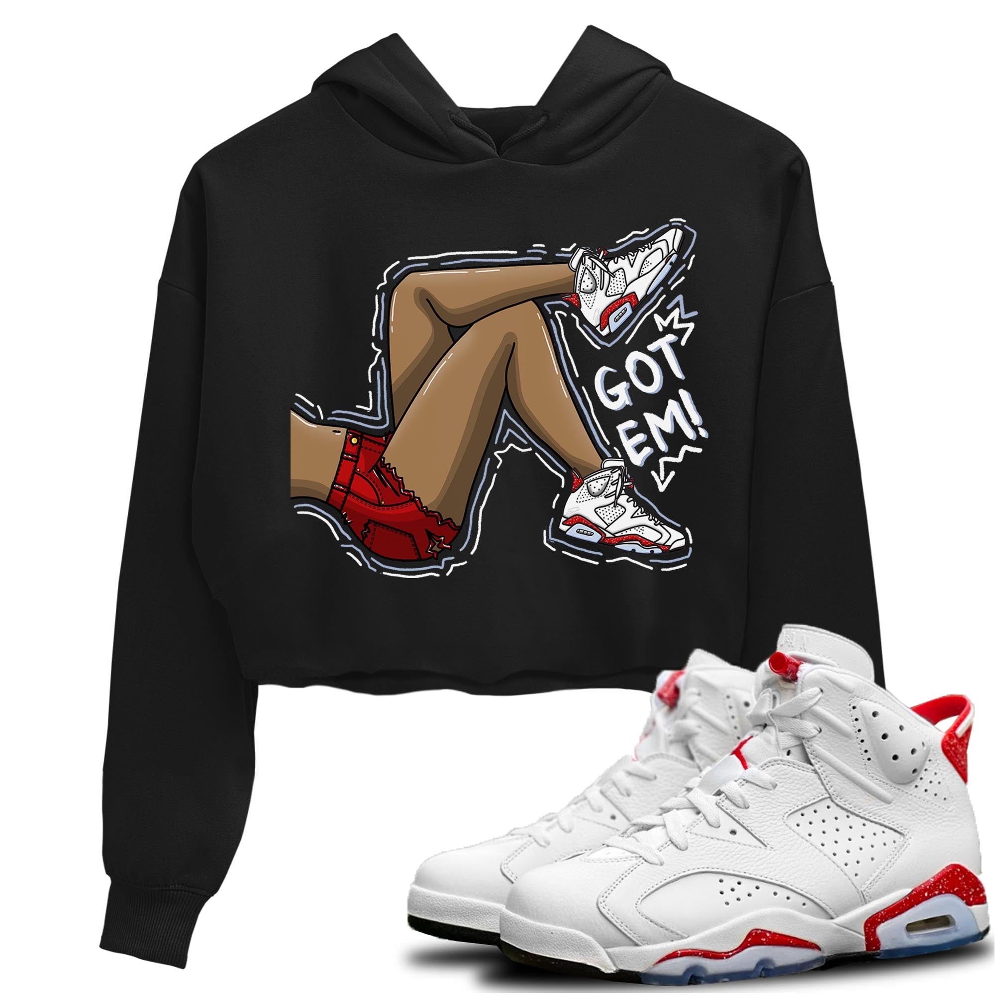 Got Em Legs Women s Tops Air Jordan 6 Red Velvet Cookies SNRT Sneaker T shirts