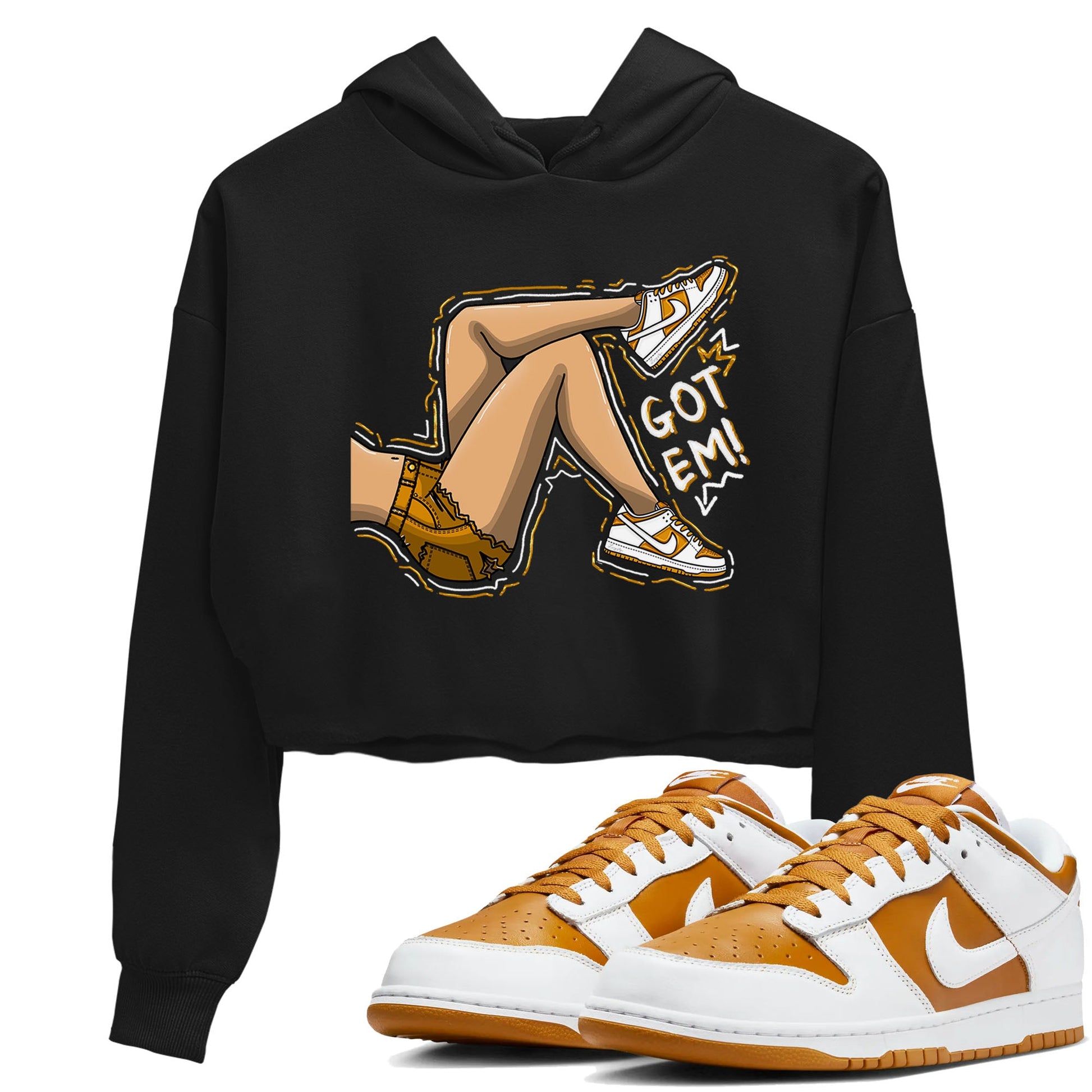 Got Em Legs sneaker match tees to Dark Curry Reverse Curry street fashion brand for shirts to match Jordans SNRT Sneaker Tees Dunk Dark Curry unisex t-shirt Black 1 crop shirt