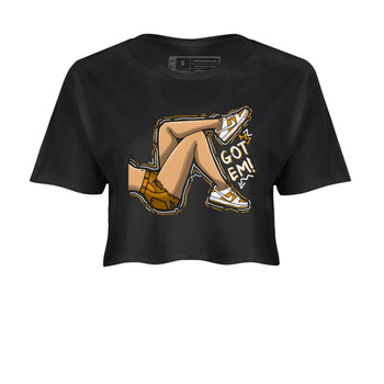 Got Em Legs sneaker match tees to Dark Curry Reverse Curry street fashion brand for shirts to match Jordans SNRT Sneaker Tees Dunk Dark Curry unisex t-shirt Black 2 crop shirt