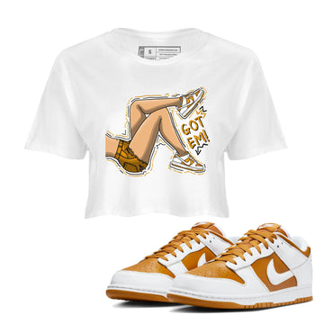 Got Em Legs sneaker match tees to Dark Curry Reverse Curry street fashion brand for shirts to match Jordans SNRT Sneaker Tees Dunk Dark Curry unisex t-shirt White 1 crop shirt