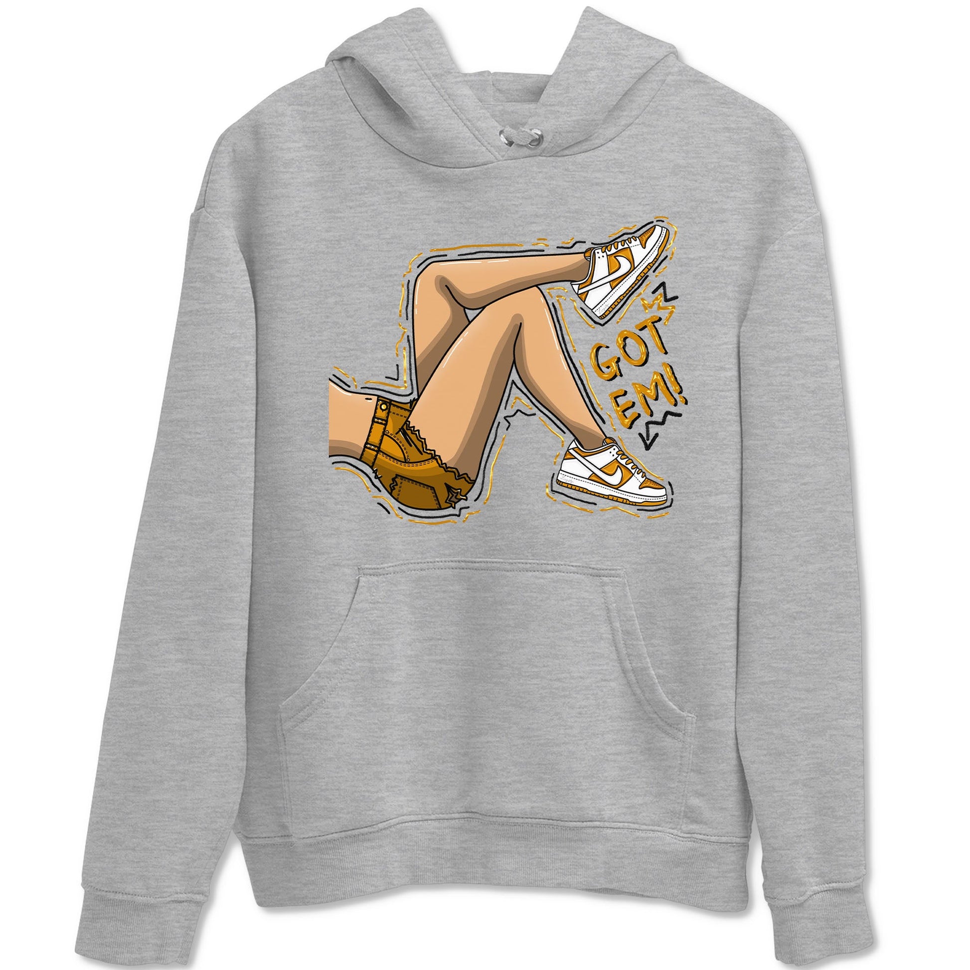 Got Em Legs sneaker match tees to Dark Curry Reverse Curry street fashion brand for shirts to match Jordans SNRT Sneaker Tees Dunk Dark Curry unisex t-shirt Heather Grey 2 unisex shirt