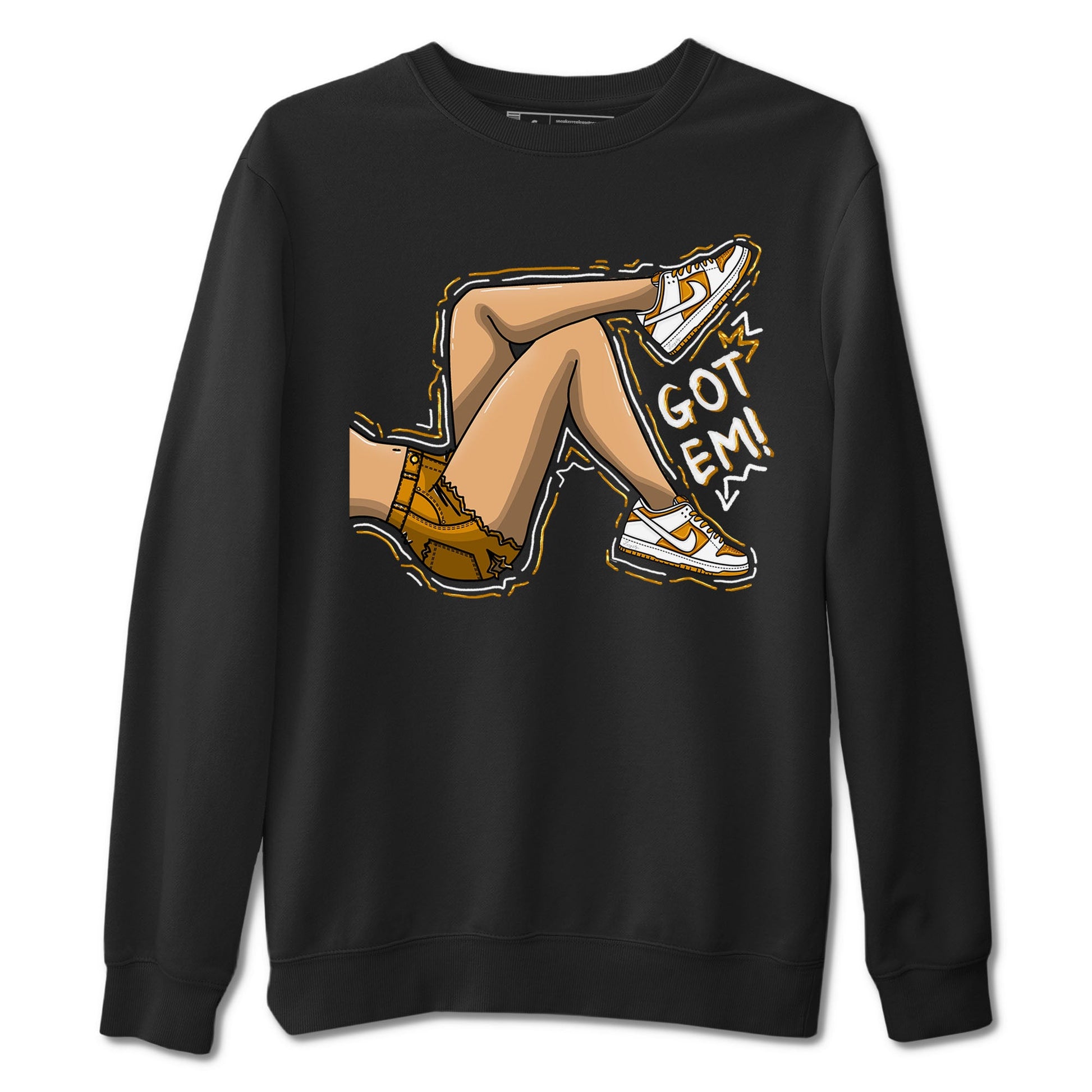 Got Em Legs sneaker match tees to Dark Curry Reverse Curry street fashion brand for shirts to match Jordans SNRT Sneaker Tees Dunk Dark Curry unisex t-shirt Black 2 unisex shirt