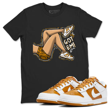 Got Em Legs sneaker match tees to Dark Curry Reverse Curry street fashion brand for shirts to match Jordans SNRT Sneaker Tees Dunk Dark Curry unisex t-shirt Black 1 unisex shirt