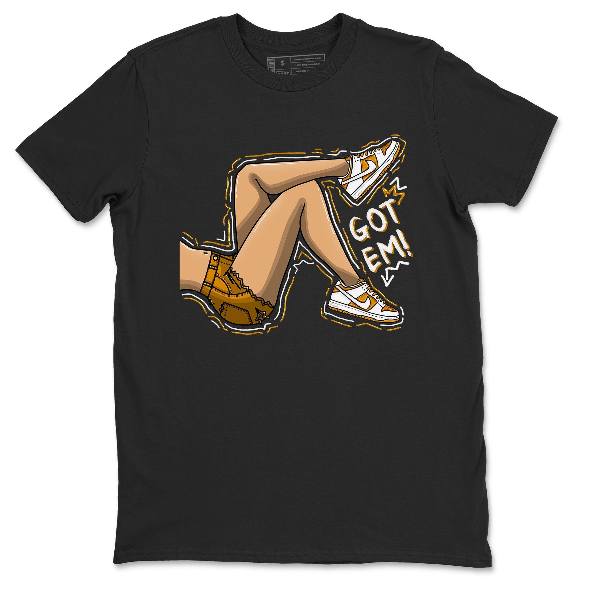 Got Em Legs sneaker match tees to Dark Curry Reverse Curry street fashion brand for shirts to match Jordans SNRT Sneaker Tees Dunk Dark Curry unisex t-shirt Black 2 unisex shirt