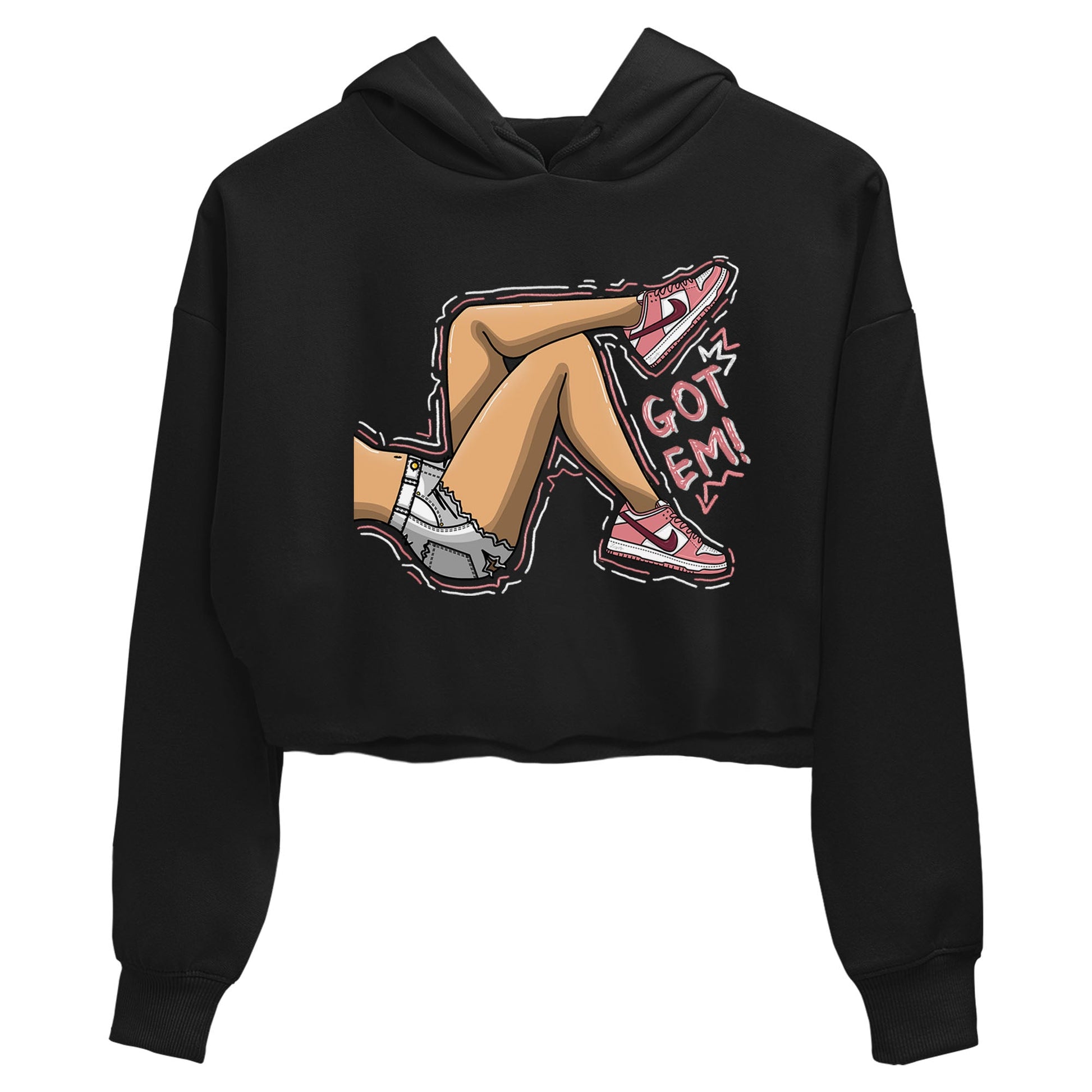 Dunk Valentine's Day shirt to match jordans Got Em Legs sneaker tees Dunks Valentine's Day SNRT sneaker Release Tees Black 2 crop length shirt