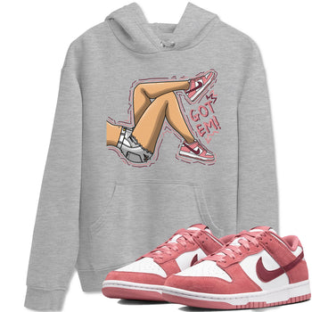 Dunk Valentine's Day shirt to match jordans Got Em Legs sneaker tees Dunks Valentine's Day SNRT sneaker Release Tees unisex cotton Heather Grey 1 crew neck shirt