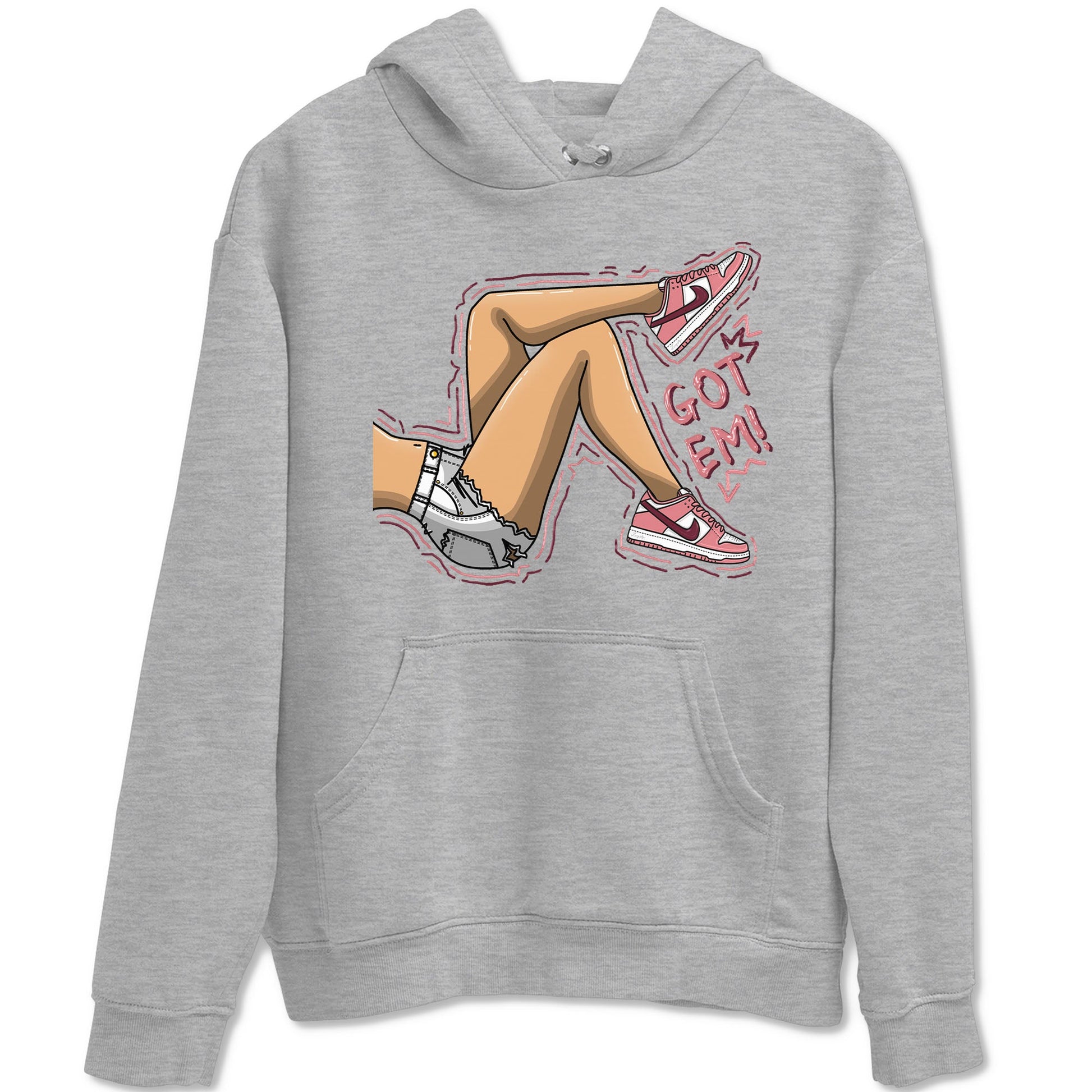 Dunk Valentine's Day shirt to match jordans Got Em Legs sneaker tees Dunks Valentine's Day SNRT sneaker Release Tees unisex cotton Heather Grey 2 crew neck shirt