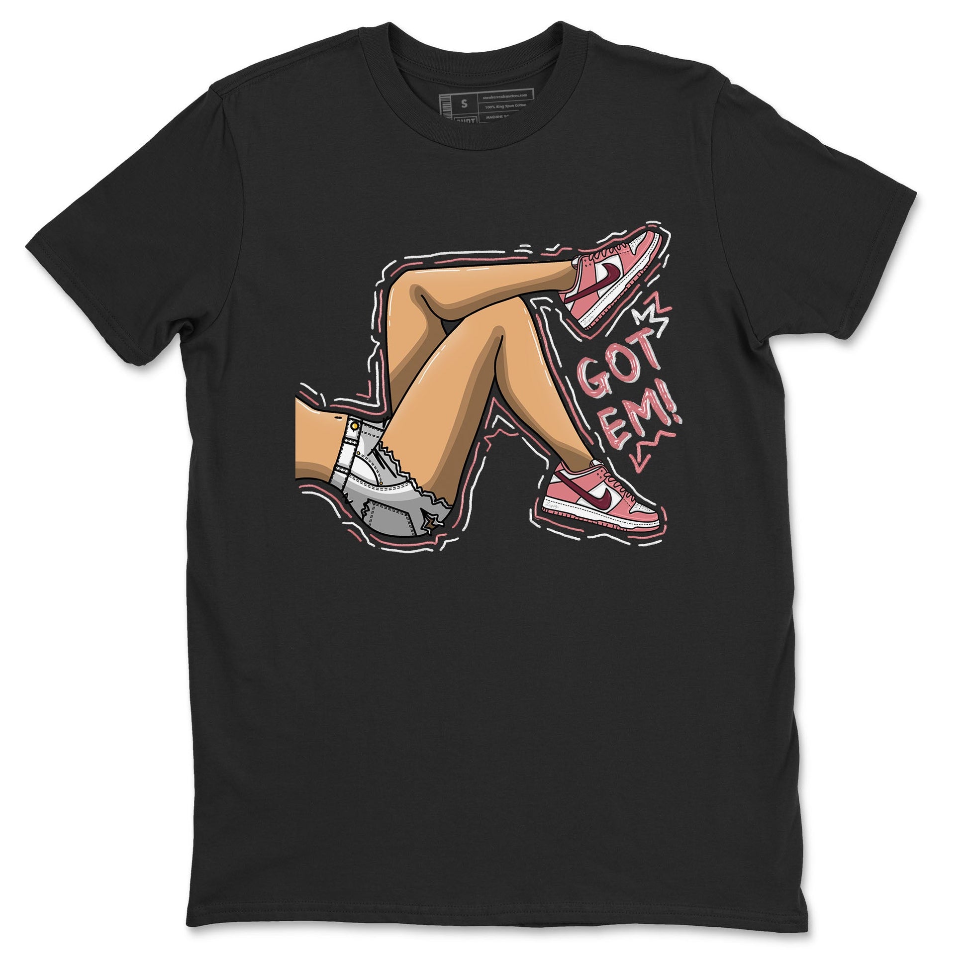 Dunk Valentine's Day shirt to match jordans Got Em Legs sneaker tees Dunks Valentine's Day SNRT sneaker Release Tees unisex cotton Black 2 crew neck shirt