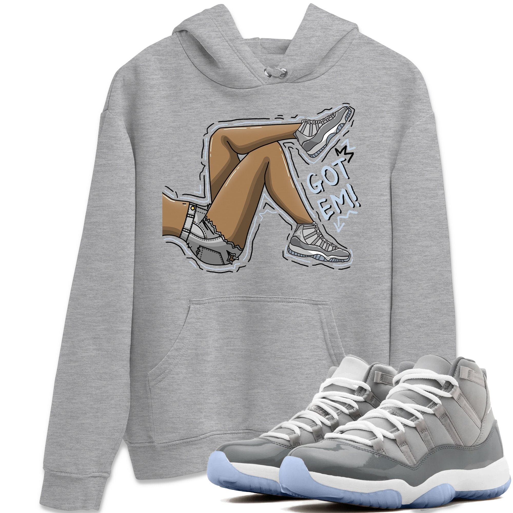Jordan 11 Cool Grey Sneaker Match Tees Got Em Legs Sneaker Tees Jordan 11 Cool Grey Sneaker Release Tees Unisex Shirts