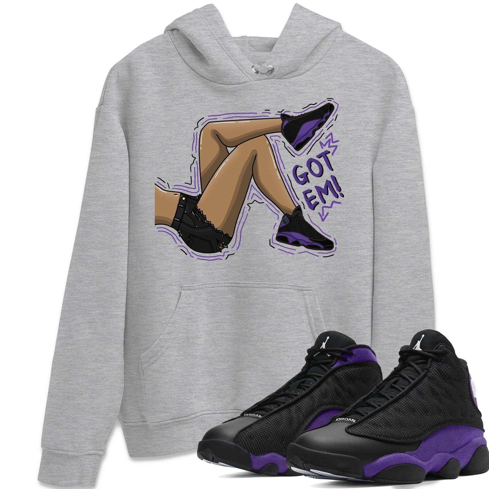 Jordan 13 Court Purple Sneaker Match Tees Got Em Legs Sneaker Tees Jordan 13 Court Purple Sneaker Release Tees Unisex Shirts