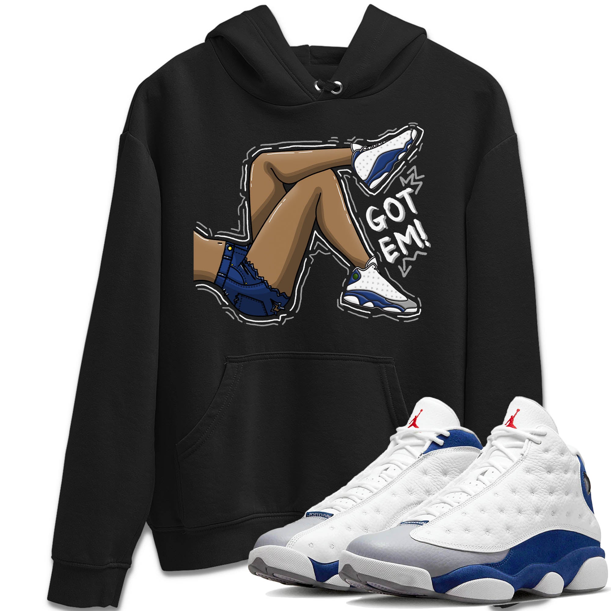 Jordan 13 French Blue Sneaker Match Tees Got Em Legs Sneaker Tees Jordan 13 French Blue Sneaker Release Tees Unisex Shirts