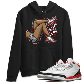 Jordan 3 Fire Red Sneaker Match Tees Got Em Legs Sneaker Tees Jordan 3 Fire Red Sneaker Release Tees Unisex Shirts