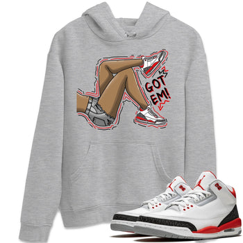 Jordan 3 Fire Red Sneaker Match Tees Got Em Legs Sneaker Tees Jordan 3 Fire Red Sneaker Release Tees Unisex Shirts