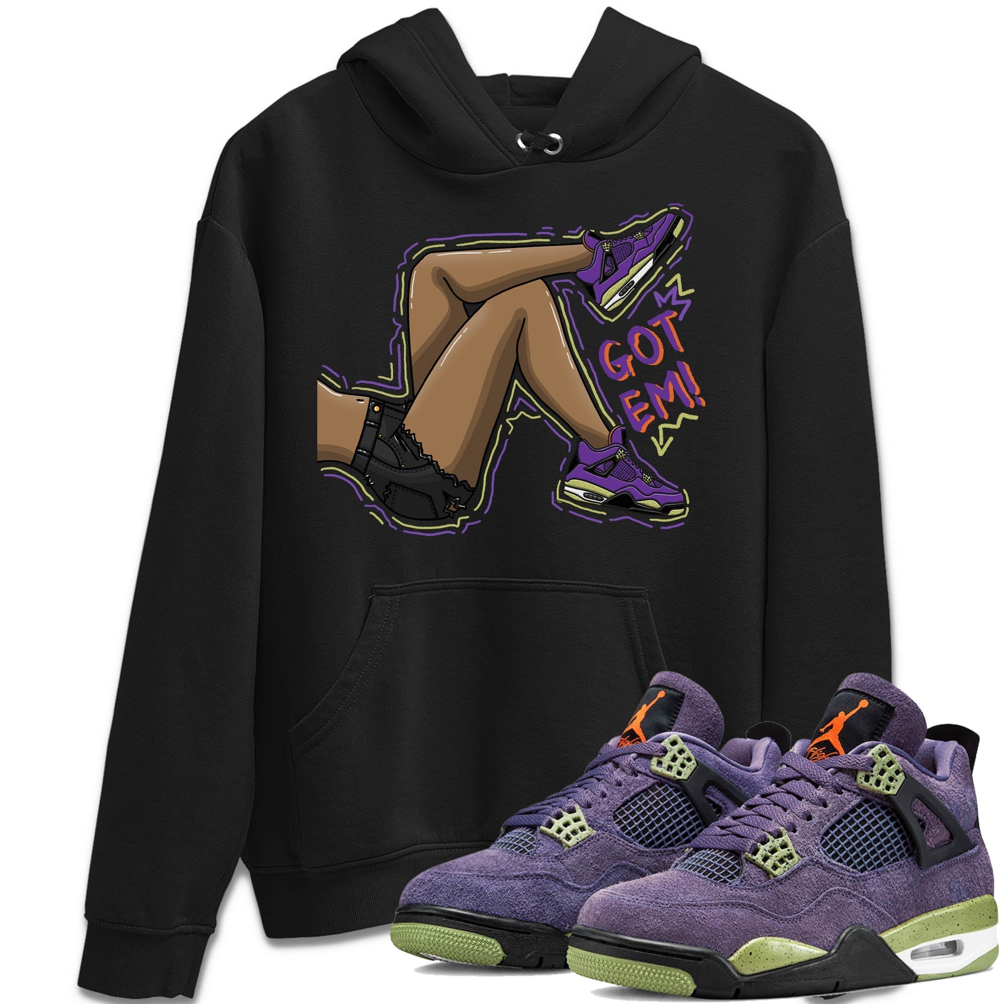 Jordan 4 Canyon Purple Sneaker Match Tees Got Em Legs Sneaker Tees Jordan 4 Canyon Purple Sneaker Release Tees Unisex Shirts