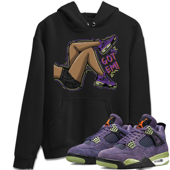 Jordan 4 Canyon Purple Sneaker Match Tees Got Em Legs Sneaker Tees Jordan 4 Canyon Purple Sneaker Release Tees Unisex Shirts