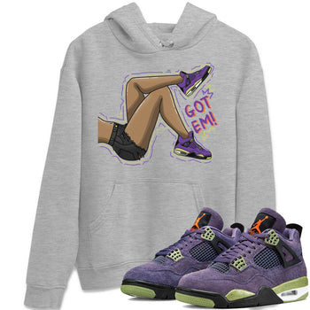 Jordan 4 Canyon Purple Sneaker Match Tees Got Em Legs Sneaker Tees Jordan 4 Canyon Purple Sneaker Release Tees Unisex Shirts