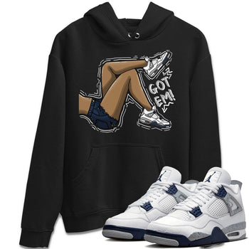 Jordan 4 Midnight Navy Sneaker Match Tees Got Em Legs Sneaker Tees Jordan 4 Midnight Navy Sneaker Release Tees Unisex Shirts