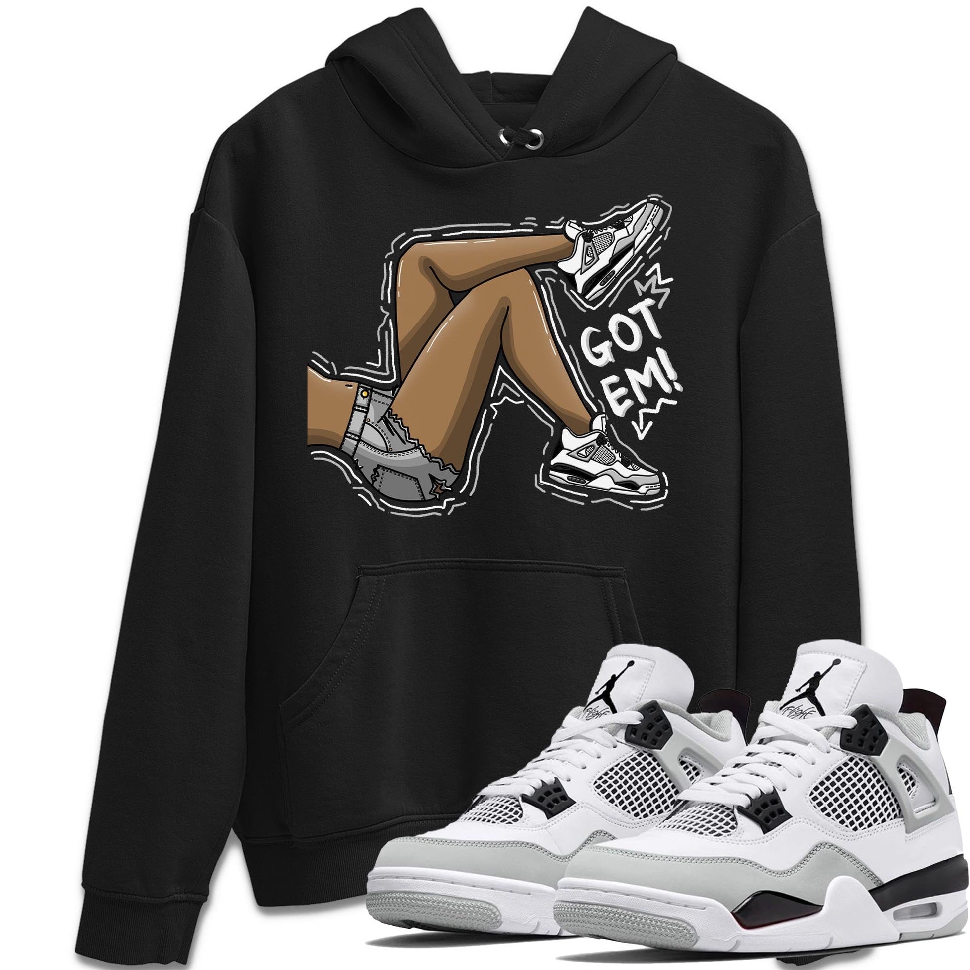 Jordan 4 Military Black Sneaker Match Tees Got Em Legs Sneaker Tees Jordan 4 Military Black Sneaker Release Tees Unisex Shirts