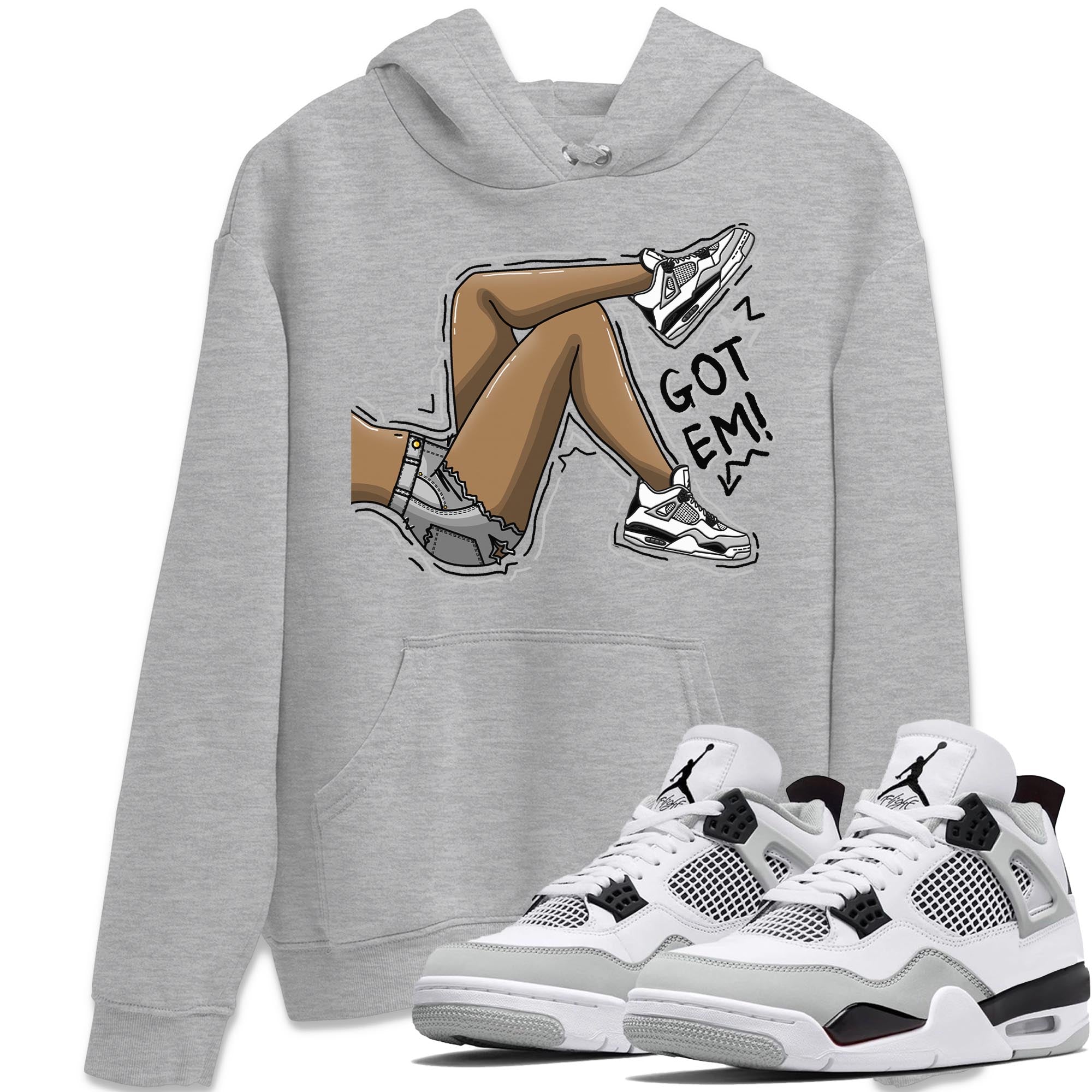 Jordan 4 Military Black Sneaker Match Tees Got Em Legs Sneaker Tees Jordan 4 Military Black Sneaker Release Tees Unisex Shirts