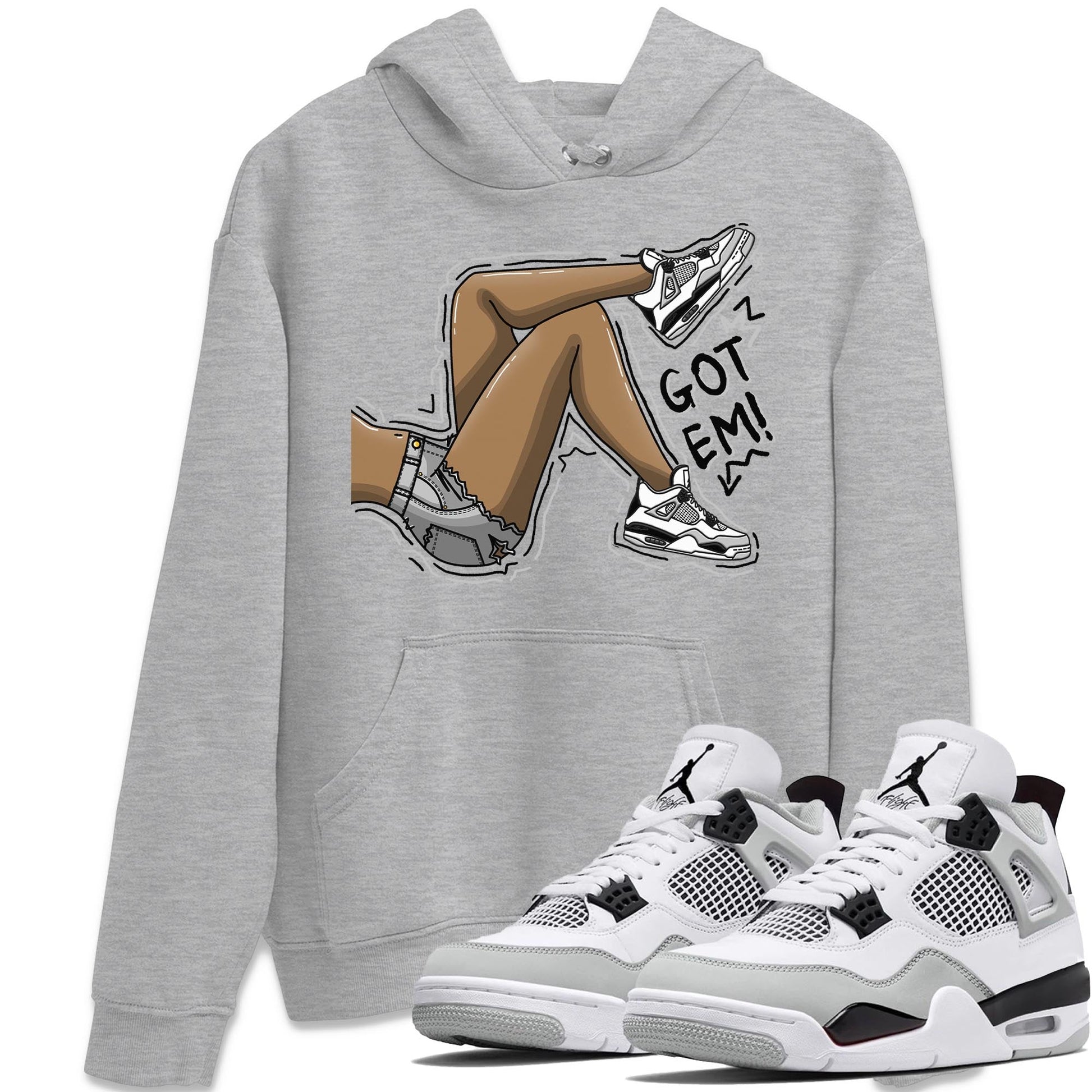 Jordan 4 Military Black Sneaker Match Tees Got Em Legs Sneaker Tees Jordan 4 Military Black Sneaker Release Tees Unisex Shirts
