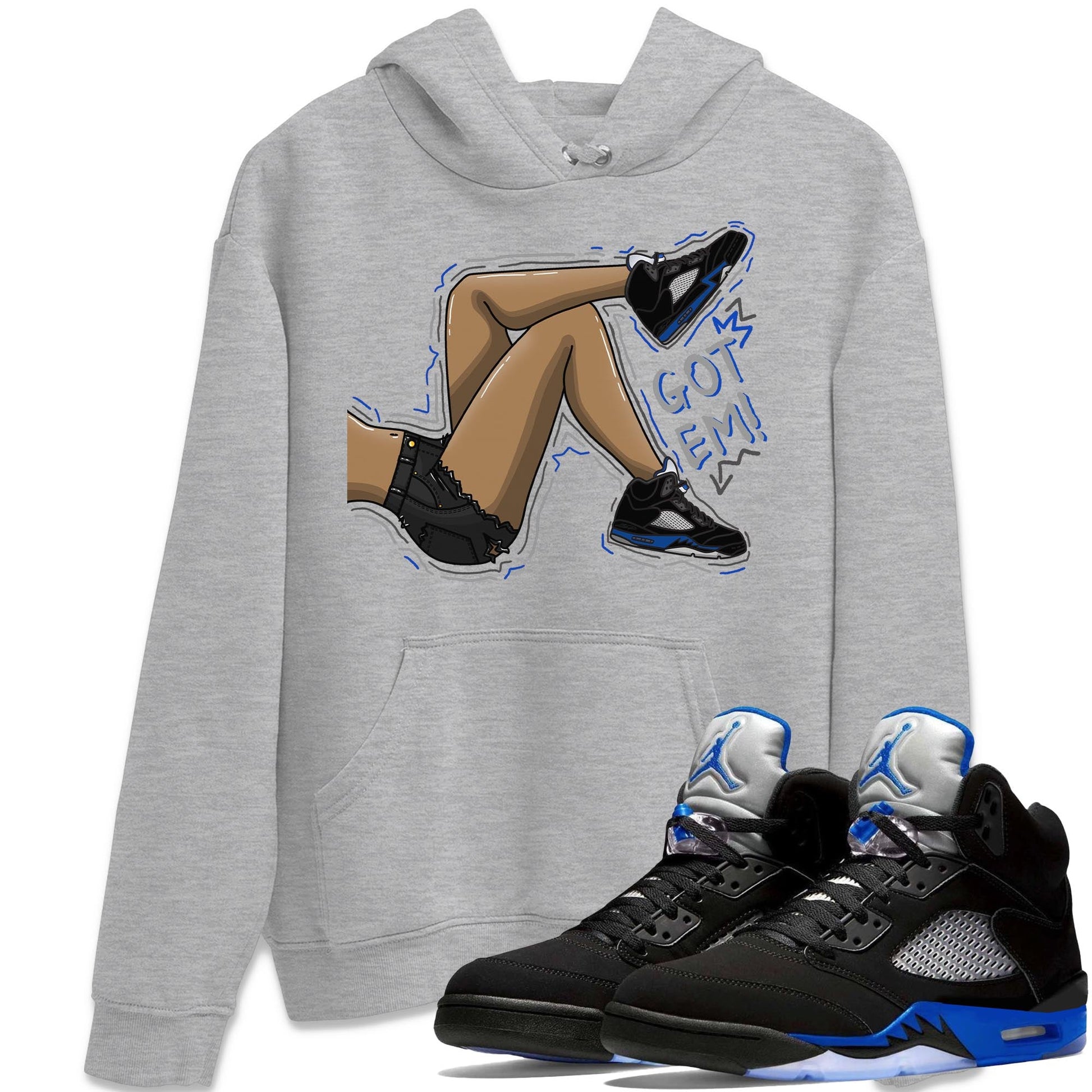 Jordan 5 Racer Blue Sneaker Match Tees Got Em Legs Sneaker Tees Jordan 5 Racer Blue Sneaker Release Tees Unisex Shirts