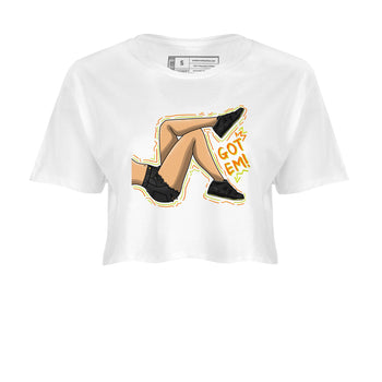 Nike Dunk Mid Premium shirt to match jordans Got Em Legs sneaker tees Nike Dunk Mid Halloween SNRT Sneaker Tees Sneaker Matching Clothing Brand White 2 Crop T-Shirt