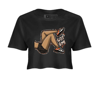 Nike Low Dunk Red Panda shirt to match jordans Got Em Legs sneaker tees Nike Dunk Red Panda SNRT Sneaker Tees Black 2 Crop T-Shirt