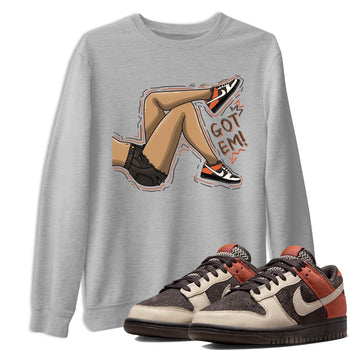 Nike Low Dunk Red Panda shirt to match jordans Got Em Legs sneaker tees Nike Dunk Red Panda SNRT Sneaker Tees Unisex Streetwear Clothing Heather Grey 1 T-Shirt