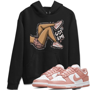 Nike Dunks Low Rose Whisper shirt to match jordans Got Em Legs sneaker tees Nike Dunk Rose Whisper SNRT Sneaker Release Tees Unisex Black 1 T-Shirt