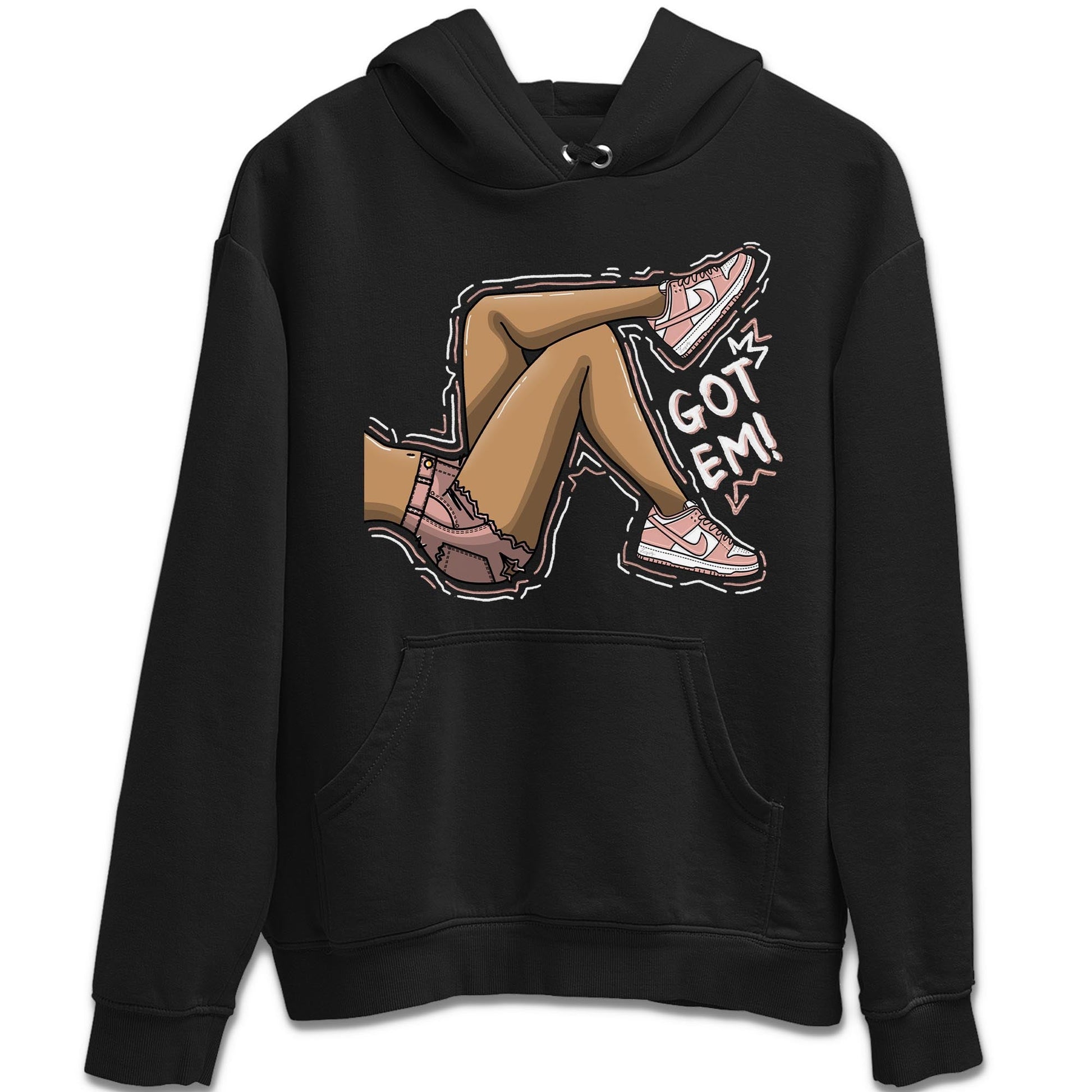 Nike Dunks Low Rose Whisper shirt to match jordans Got Em Legs sneaker tees Nike Dunk Rose Whisper SNRT Sneaker Release Tees Unisex Black 2 T-Shirt