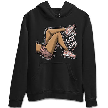 Nike Dunks Low Rose Whisper shirt to match jordans Got Em Legs sneaker tees Nike Dunk Rose Whisper SNRT Sneaker Release Tees Unisex Black 2 T-Shirt