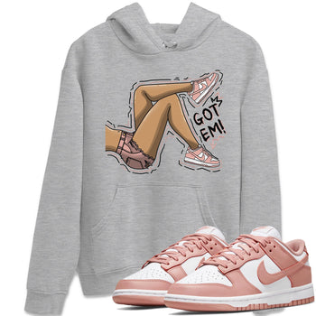 Nike Dunks Low Rose Whisper shirt to match jordans Got Em Legs sneaker tees Nike Dunk Rose Whisper SNRT Sneaker Release Tees Unisex Heather Grey 1 T-Shirt