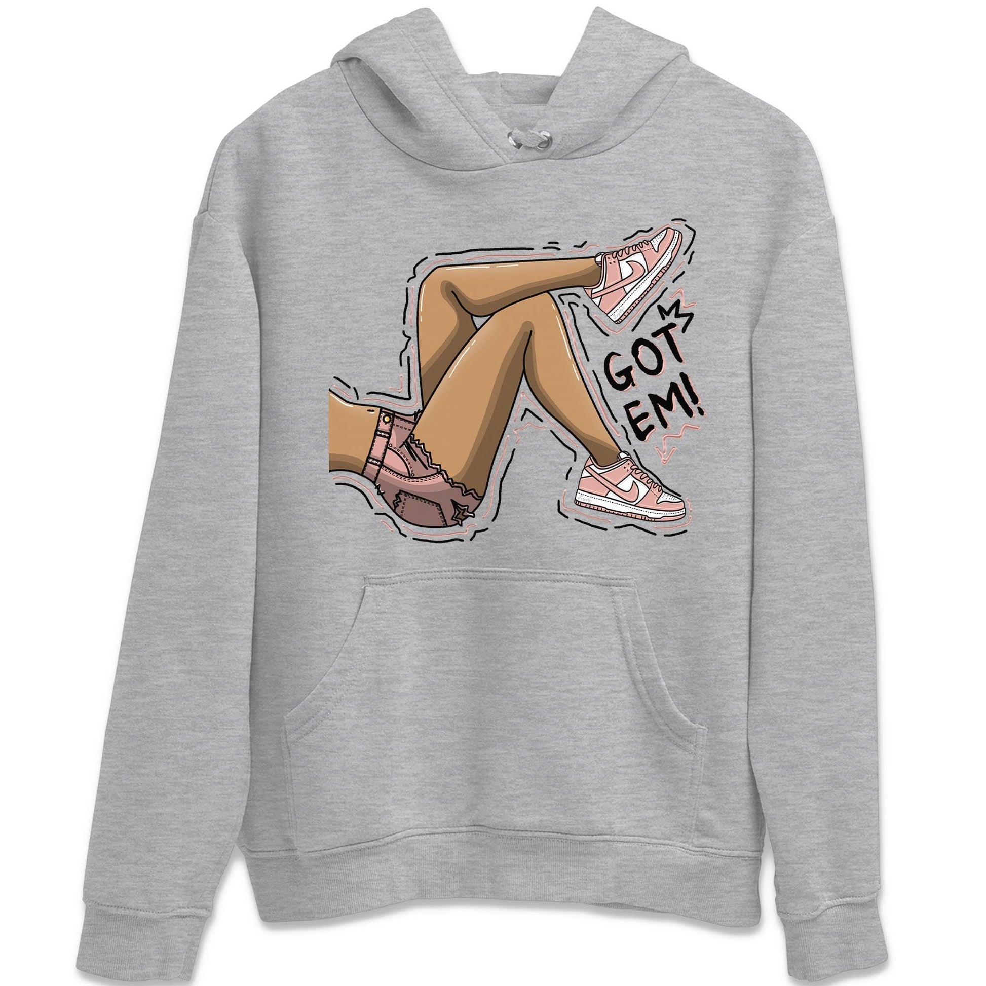 Nike Dunks Low Rose Whisper shirt to match jordans Got Em Legs sneaker tees Nike Dunk Rose Whisper SNRT Sneaker Release Tees Unisex Heather Grey 2 T-Shirt