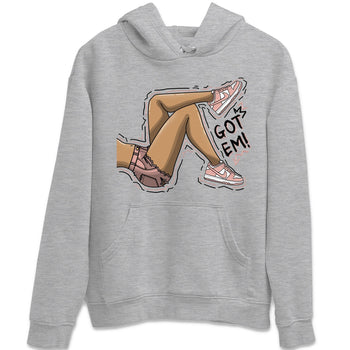 Nike Dunks Low Rose Whisper shirt to match jordans Got Em Legs sneaker tees Nike Dunk Rose Whisper SNRT Sneaker Release Tees Unisex Heather Grey 2 T-Shirt